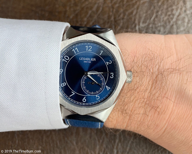 Lesablier Sport Classic Blue Sunburst wrist
