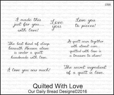 Our Daily Bread Designs Stamp Set: Quilted With Love