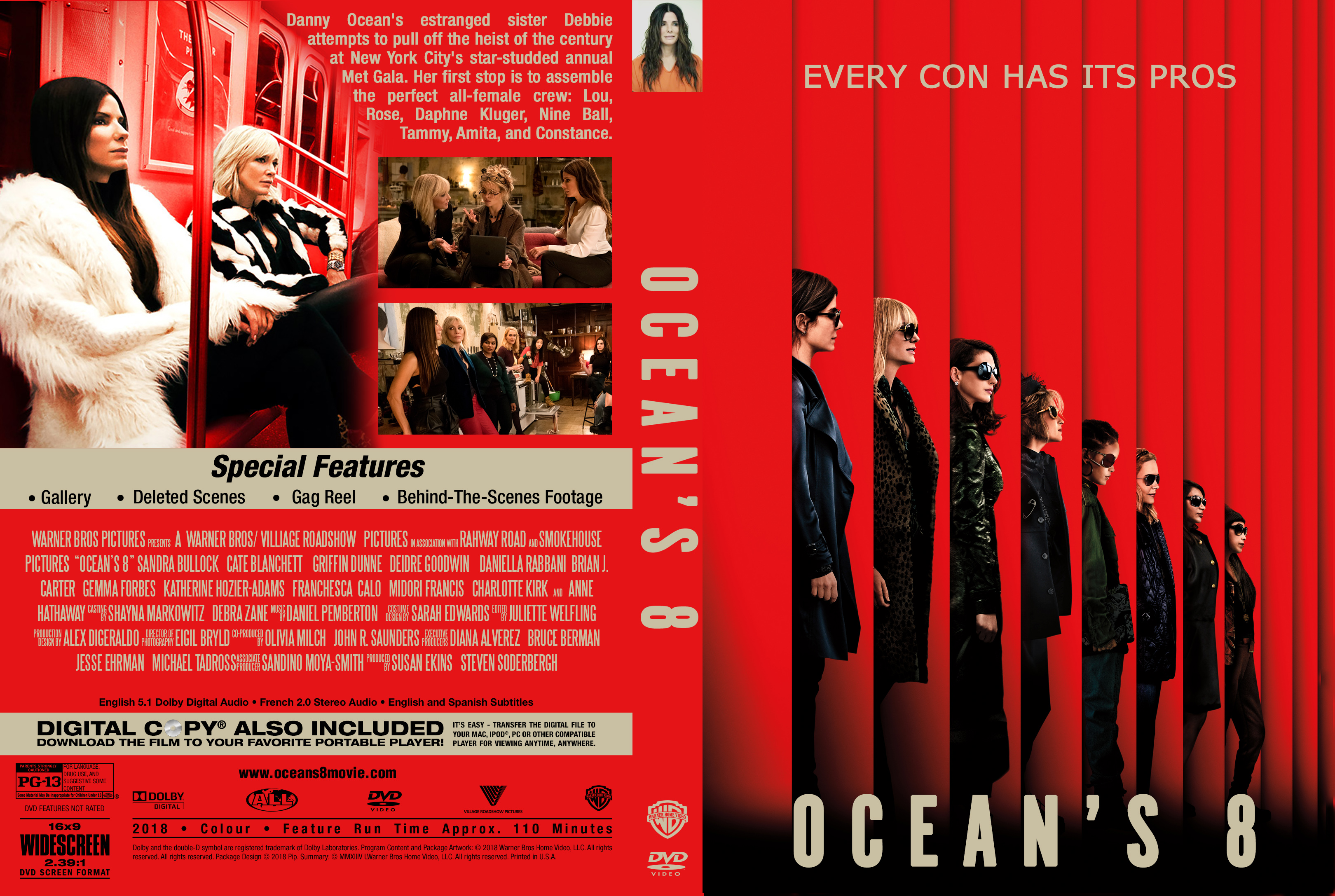 Ocean's Eight DVD Cover - Cover Addict - DVD, Bluray 