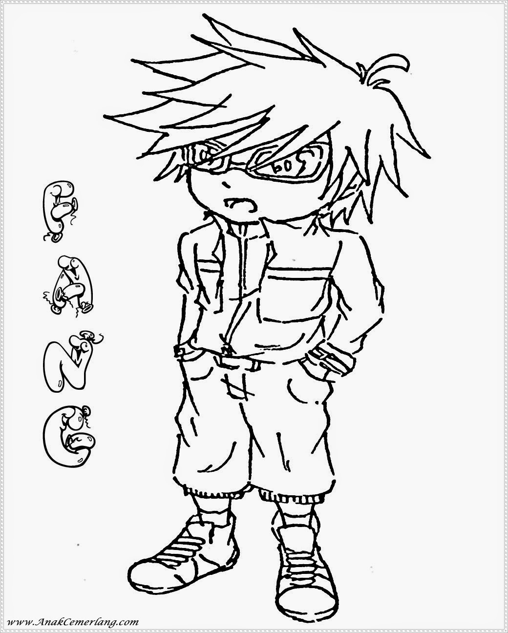 Mewarnai Gambar Boboiboy Bagian 1 - Anak Cemerlang