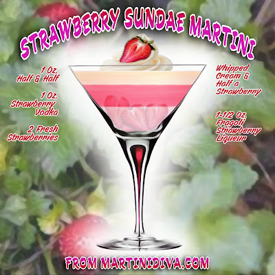 Strawberry Sundae Martini Recipe with Ingredients and Instructions