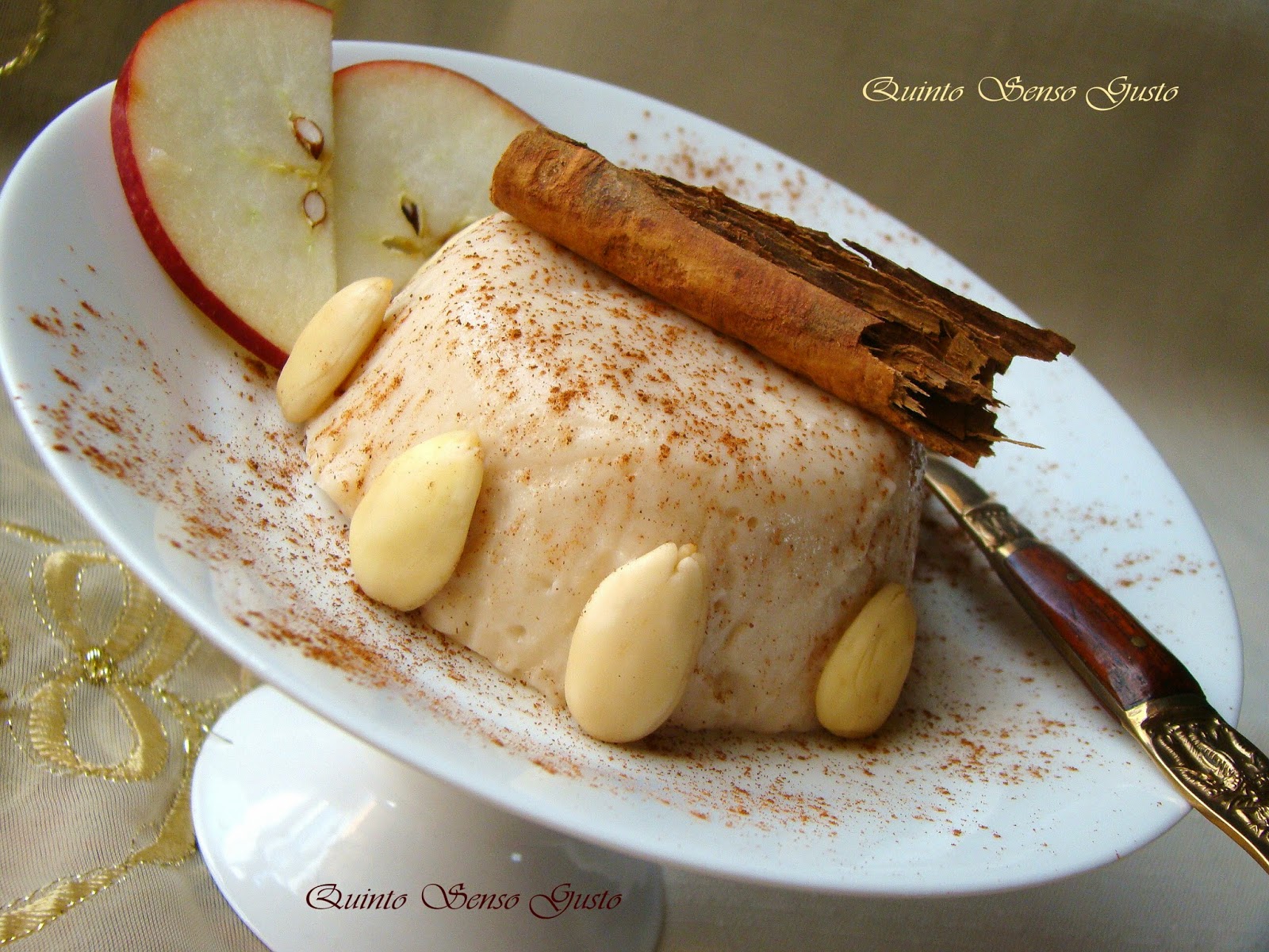 flan alla mela annurca mandorla e cannella