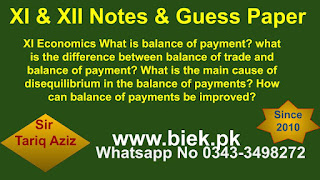 XI Economics What is balance of payment what is the difference between balance of trade and balance of payment What is the main cause of disequilibrium in the balance of payments How can balance of payments be improved