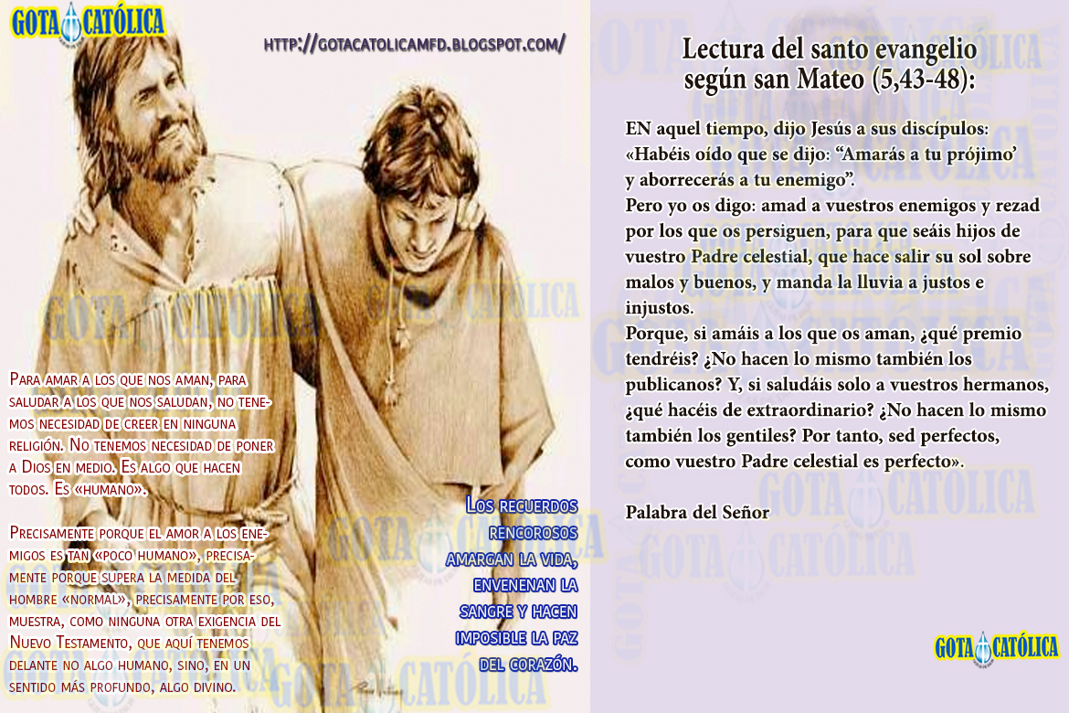 GOTA CatólicaGotas de Dios Lecturas del Sábado de la 1ª semana de