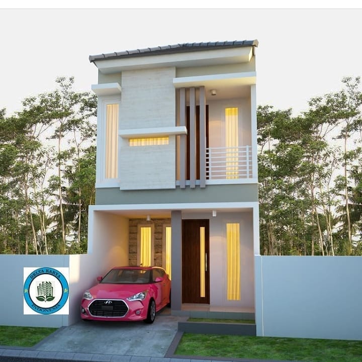  Desain  Rumah  Lantai 2 dengan Lebar 4 Meter Berserta Rencana Anggaran  Biaya  RAB Homeshabby 