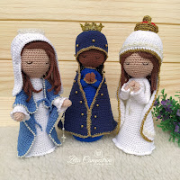 Nossa Senhora Aparecida - Amigurumi - Artes em Crochê - Zélia Campestrini