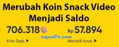 cara ubah koin snack video