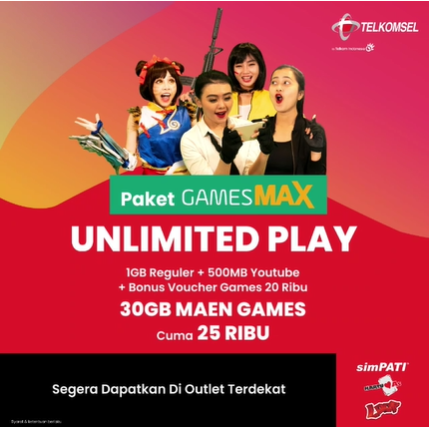 Cara Beli Paket GamesMAX Telkomsel 32GB Harga 25K - Kumpulan Remaja