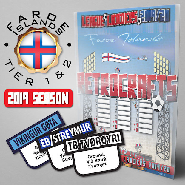 Football Cartophilic Info Exchange Retrocrafts League Ladders 2019/20 Faroe Islands
