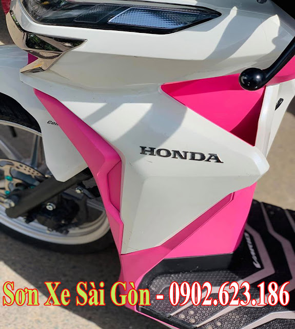 Sơn nhựa nhám xe Honda Vario màu hồng cực đẹp