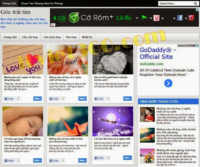 Share template blogspot tối ưu SEO - blogger goctraitim360