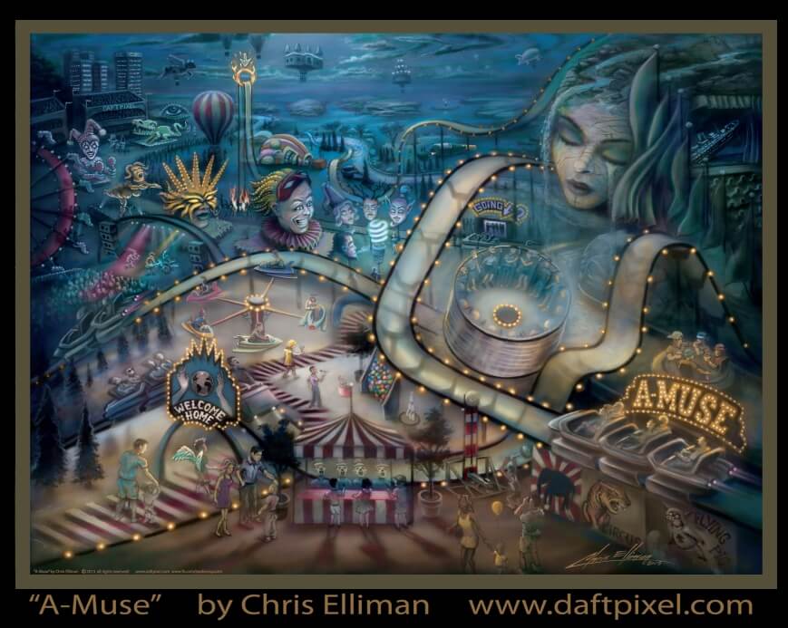 08-A-Muse-Chris-Elliman-Surreal-Paintings-full-of-Meaning-and-Symbols-www-designstack-co