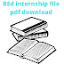 BEd internship file in english pdf download || school internship report download