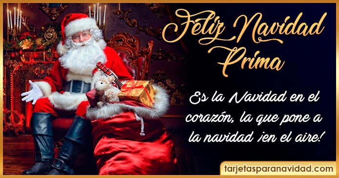 Tarjetas de Navidad para Prima