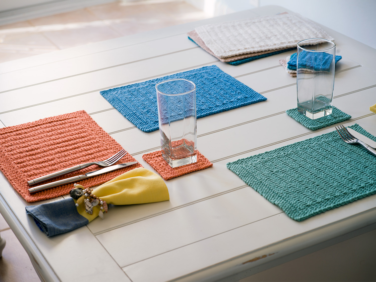 Wyndlestraw Designs New knitting pattern Somertide Placemats