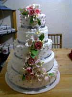 5 tier dummy wedding cake