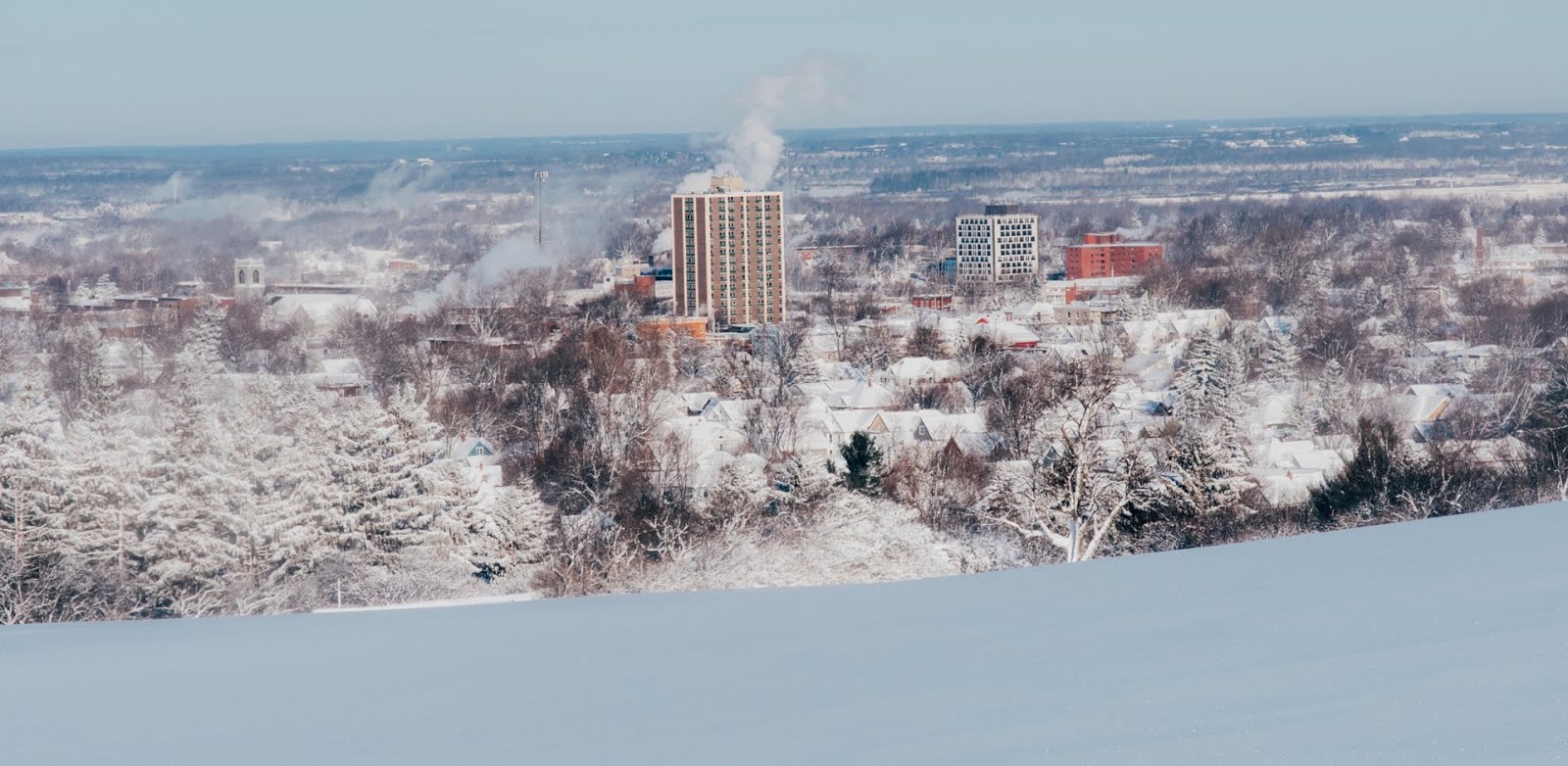 View of Watertown NY in winter [from Thompson Park]