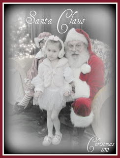 Kylie and Santa 2011