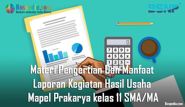 Materi Pengertian Dan Manfaat Laporan Kegiatan Hasil Usaha Mapel Prakarya kelas 11 SMA/MA