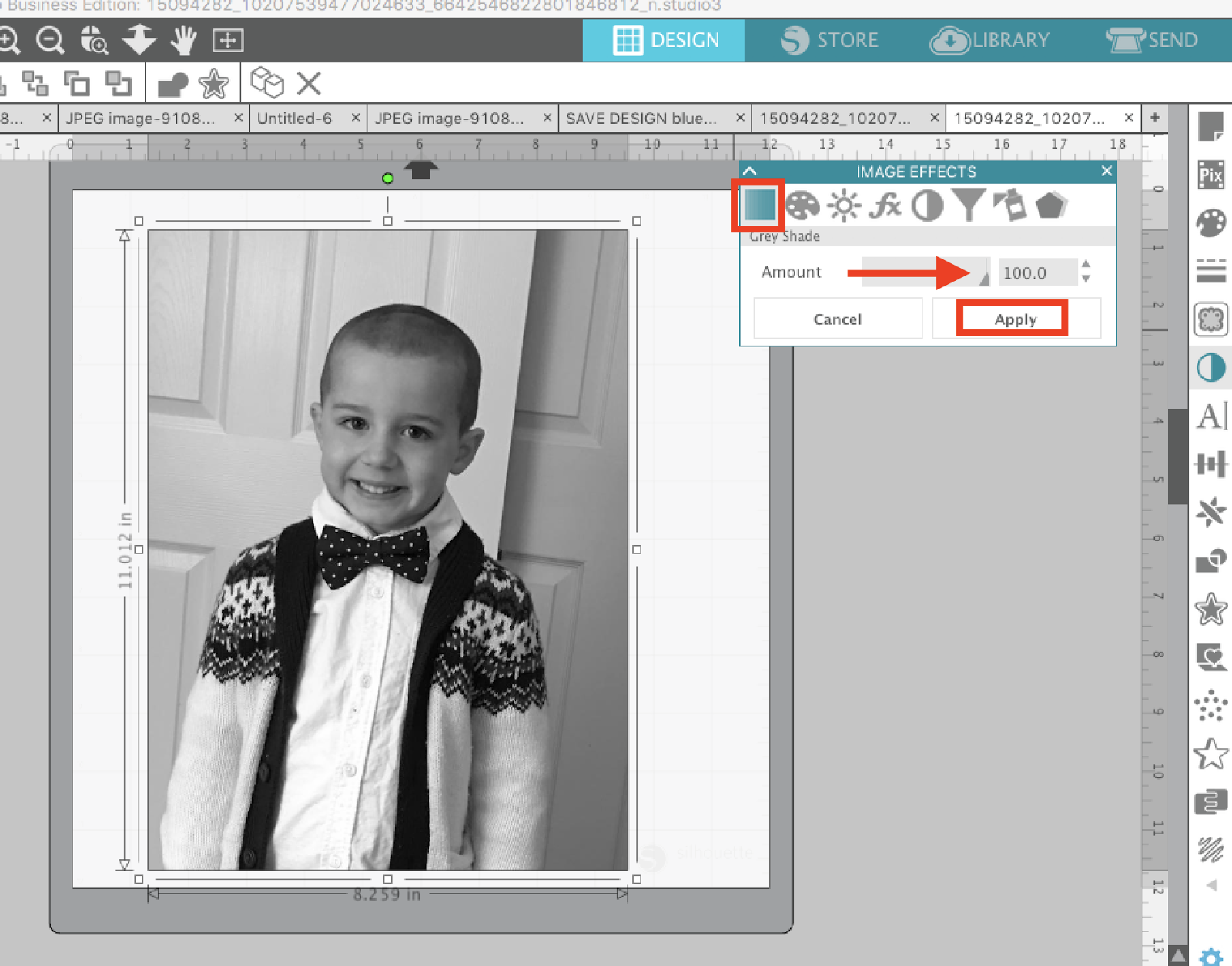 Turn Color Photos to Black and White in Silhouette Studio - Silhouette