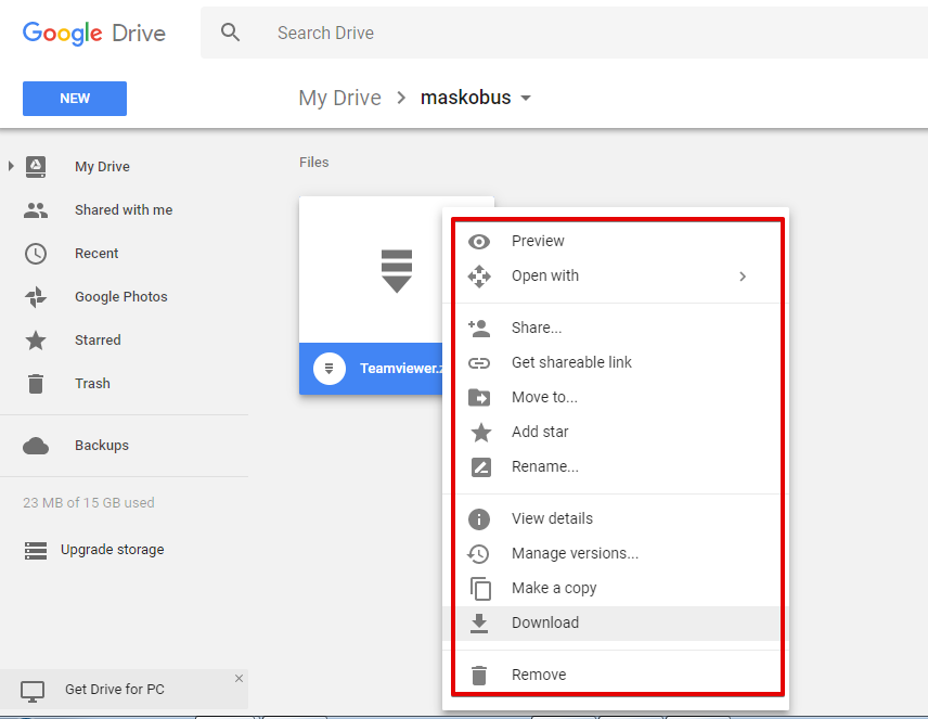 Menggunakan kembali file di google drive Menggunakan kembali file di google drive