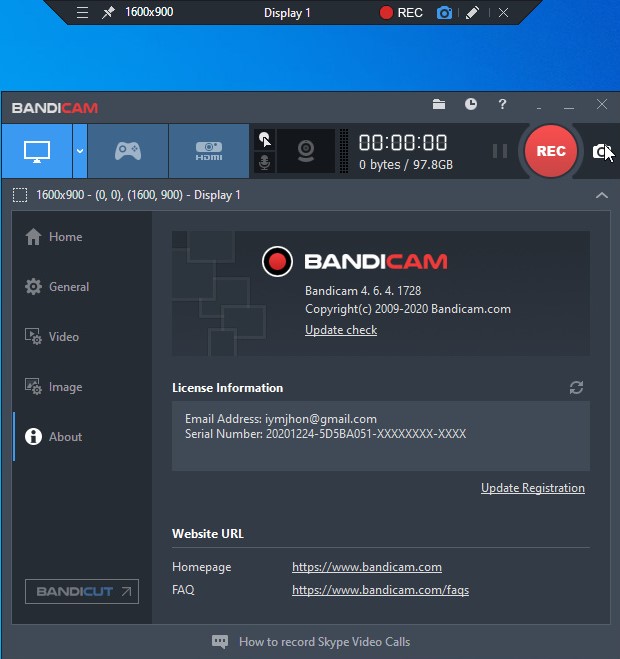 bandicam serial number and email 2020 bandicam serial number and email 2020