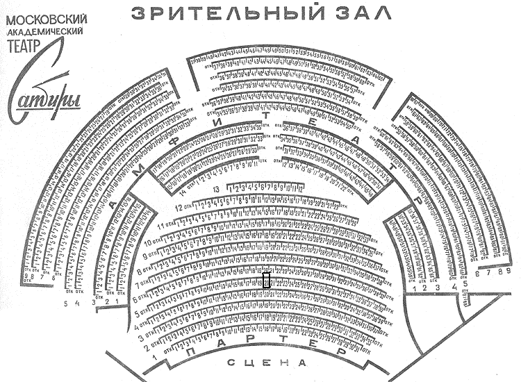 Амфитеатр в театре сатиры
