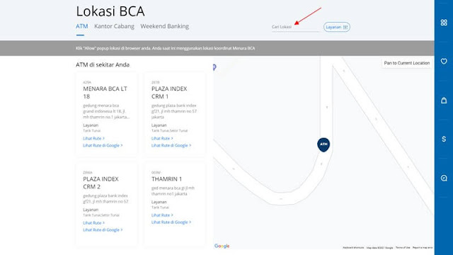 atm, kantor cabang dan weekend banking bca