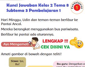 Kunci Jawaban Kelas 2 Tema 8 Subtema 3 Pembelajaran 1 www.simplenews.me