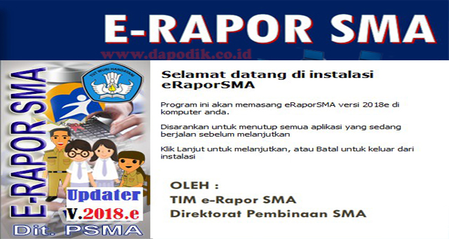 Rilis Aplikasi E Rapor Sma Update Terbaru Download Aplikasi E Rapor Sma Install Updater Versi 2018 E Dapodik Co Id
