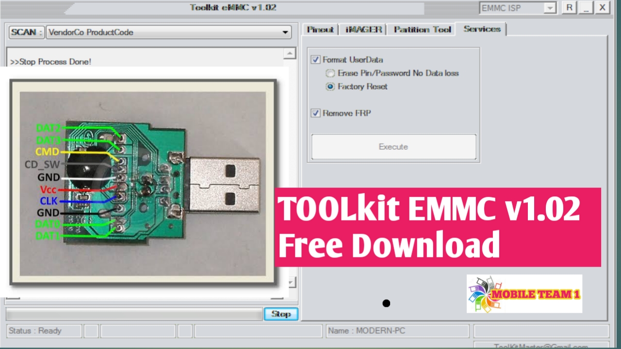 GSM REPAIR Toolkit EMMC v1.02 Free Download ( No Need To Activation