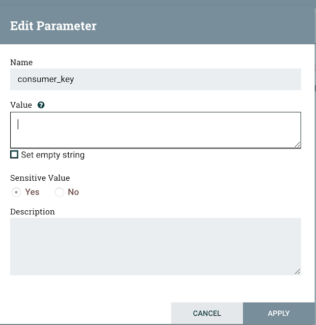 Editing parameter context