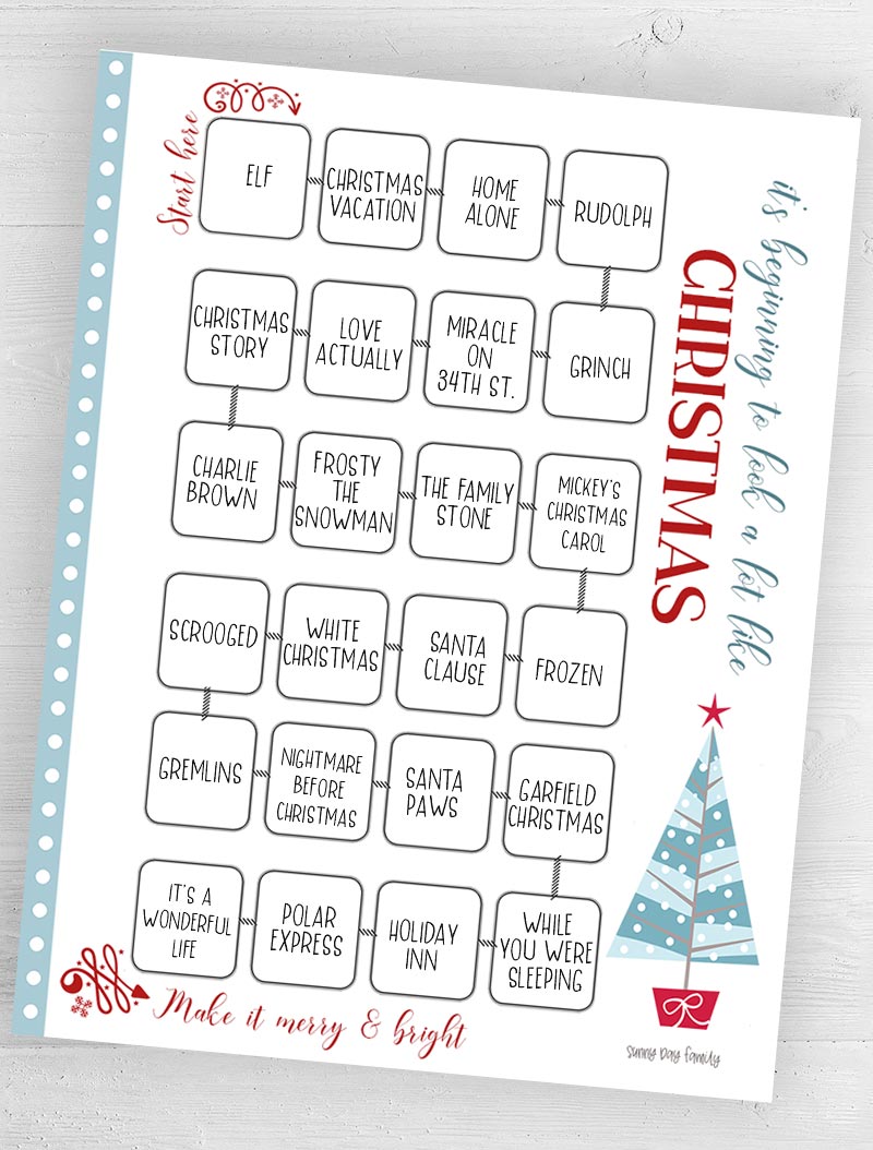 FREE Printable Christmas Countdown & Tracker Planner Page Sunny Day