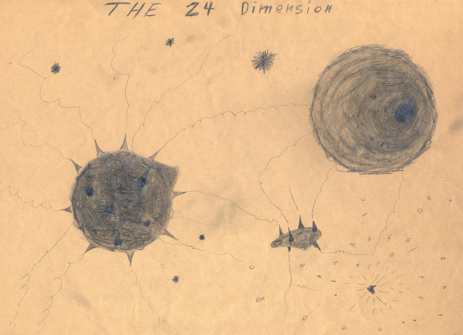 Bleistiftzeichnung - The 24 Dimension (Universum)
