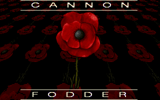 Pantalla de título de Cannon Fodder DOS