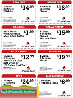 Free Printable Pizza Inn Coupons