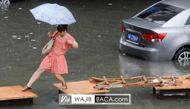 Banjir Jepang, Netizen Geger Airnya Bening Bagai Kolam Renang!