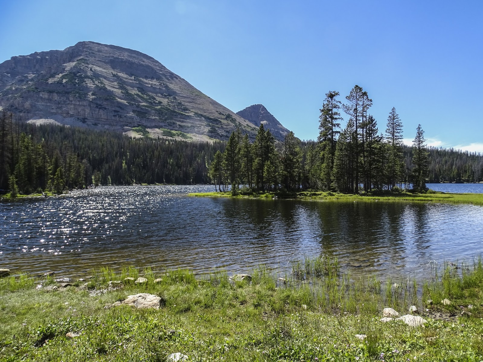 Walking Arizona Mirror Lake, Uinta Mountains