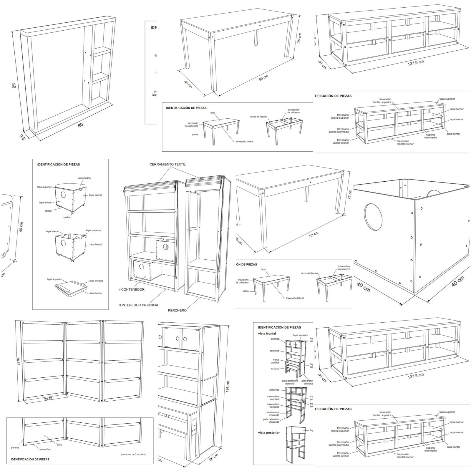 29 planos para la construcción de muebles de madera
