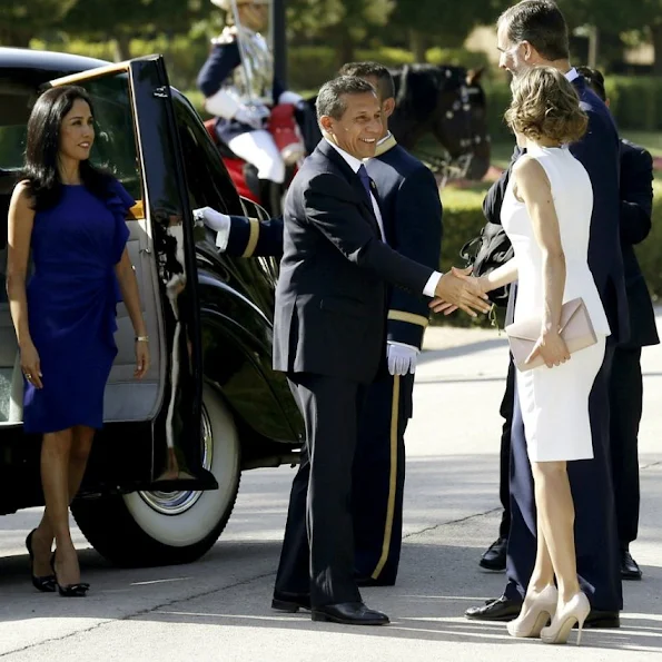  Queen Letizia and King Felipe with Peruvian President Ollanta Humala Tasso and his wife Nadine Heredia Alarcon