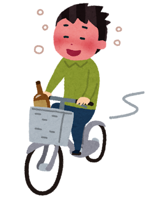 自転車の飲酒運転のイラスト かわいいフリー素材集 いらすとや