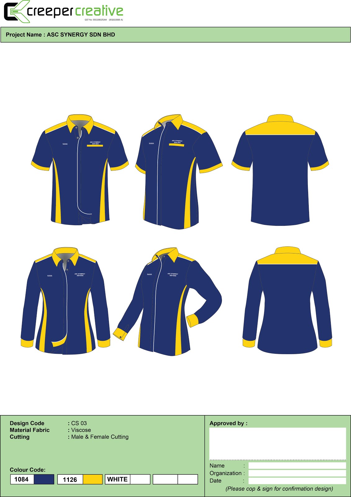 Baju Korporat Design