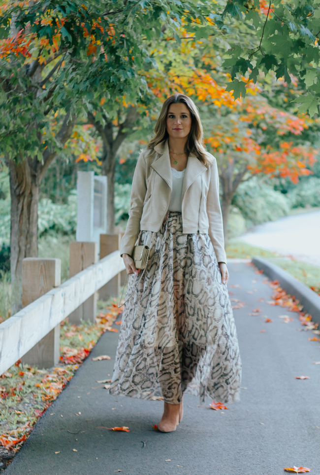 How To Style A Snake Print Skirt