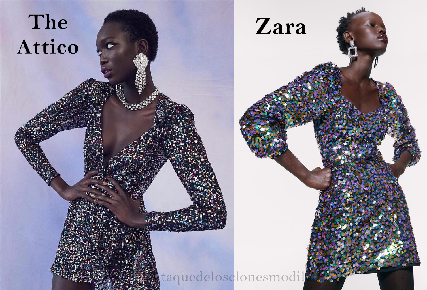 vestido lentejuelas zara