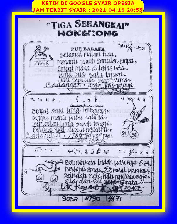 ൊ Syair angker hk 18 desember 2021  ༖ 