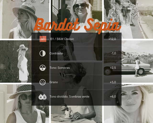 Collage donde se reúnen diversas fotos con efecto que se puede conseguir con las opciones de VSCO que se muestran