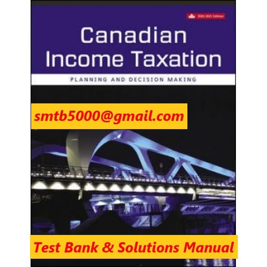 Canadian Taxation 20202021 23rd Canadian Edition by Bill