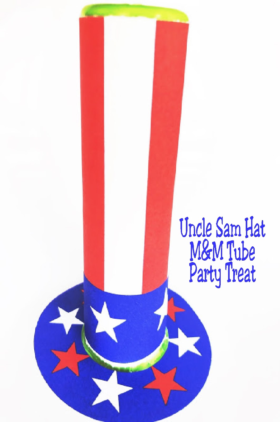DIY Party Mom Uncle Sam Hat Candy Tube Printable