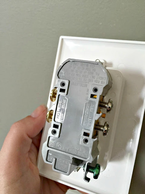 replacing standard outlet with recessed plugs