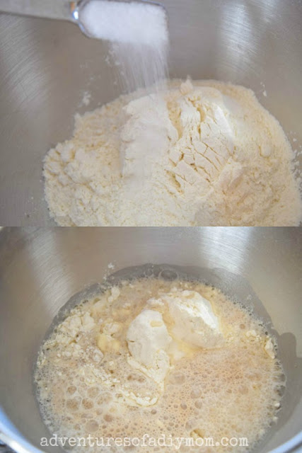flour salt and yeast for bread bowls